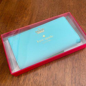 Kate Spade Mint Leather Bifold Wallet NEW